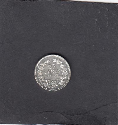 Beschrijving: 25 Cent WILLEM II